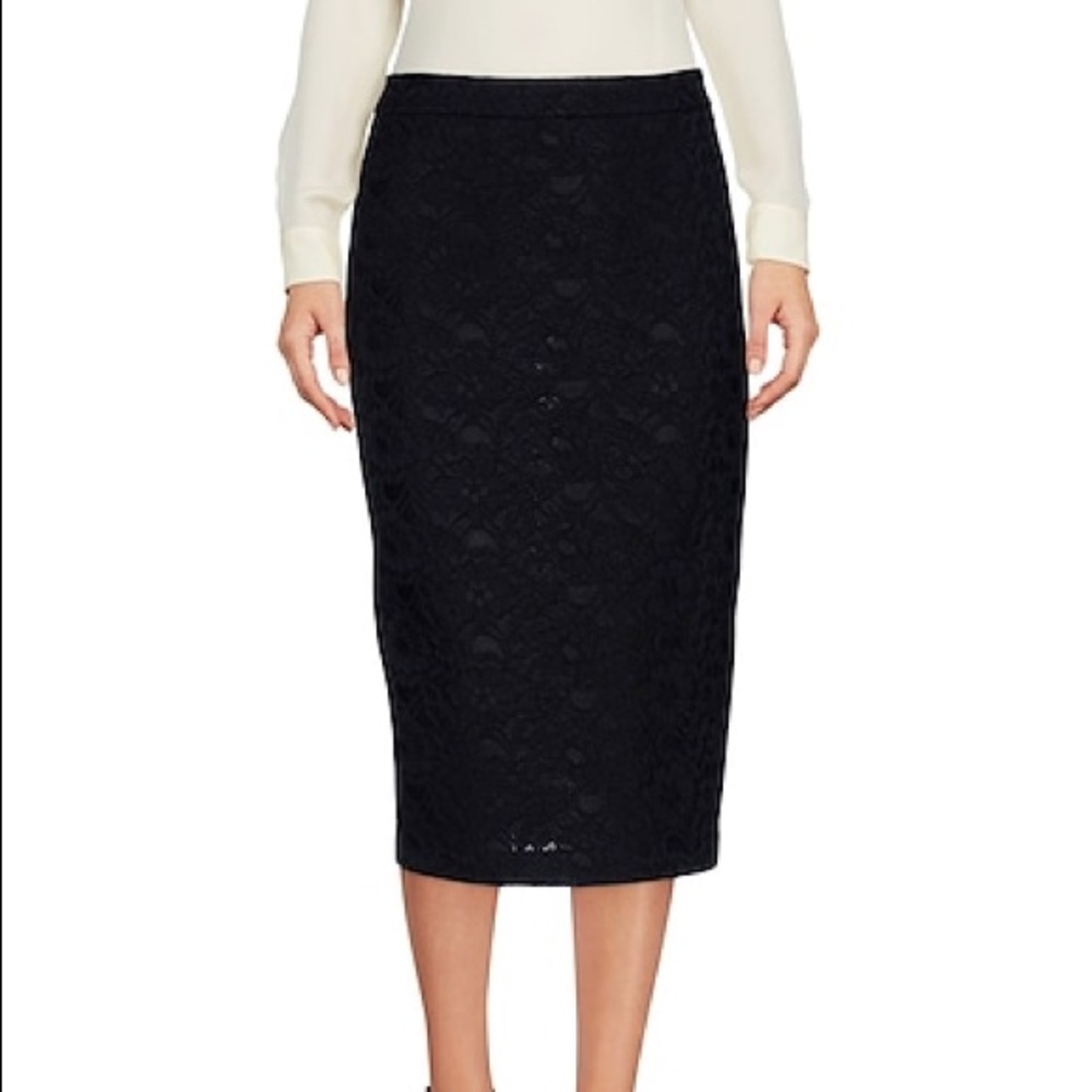 NWT $1120 Givenchy Black Lace Knee length skirts